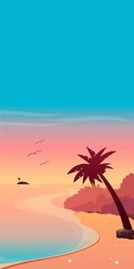 Pink Beach Art Summer iPhone summer iphone wallpaper