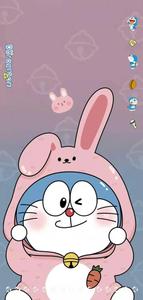 Pink Bunny Costume Doraemon iPhone doraemon iphone wallpaper
