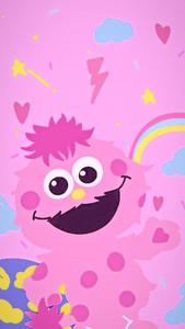 Pink Cookie Monster Cartoon IPhone cartoon iphone wallpaper