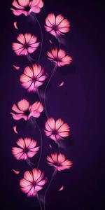 pink flowers on a purple background pretty cute phone wallpaper