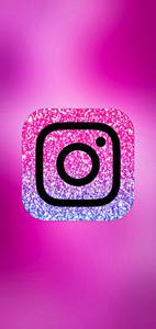 Pink Glitter Instagram Logo instagram wallpaper