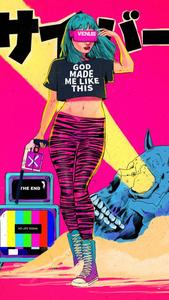 Pink Pop Art Aesthetic Girl aesthetic girl wallpaper