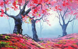 Pink Trees Art art wallpaper