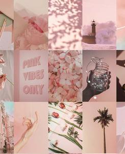 pink vibes only - instagram aesthetic collage wallpaper