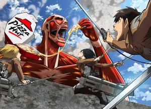 Pizza Hut's Titan-Sized Colossus attack on titan wallpaper