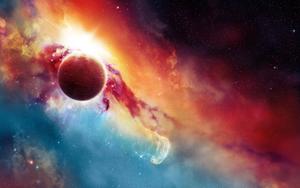 Planet And Nebula Universe universe wallpaper