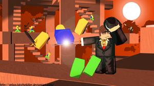 Play your favorite game in style with a Tuxedo avatar in Roblox! roblox wallpaper