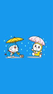 Playful Dorami And Doraemon iPhone doraemon iphone wallpaper