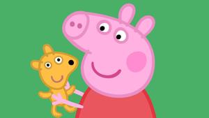 Pleasant surprises come in stuffed toy form peppa pig wallpaper