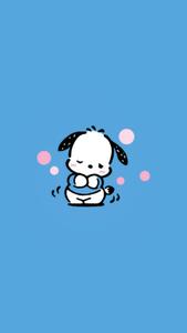 Pochacco Blushing In Blue Shirt pochacco wallpaper