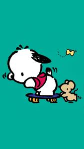 Pochacco On Skateboard With Choppy pochacco wallpaper