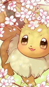 Pokemon Phone Eevee Flowers pokemon phone wallpaper