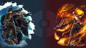 Pokemon rivals battle amongst the stars pokemon wallpaper