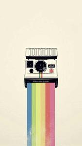 Polaroid Rainbow Girly iPhone girly iphone wallpaper