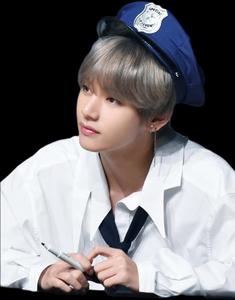 Policeman Themed Portrait taehyung wallpaper