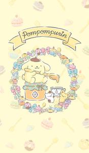 Pompompurin Inside A Wreath pompompurin wallpaper