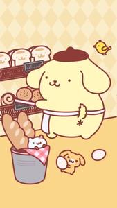 Pompompurin White Apron pompompurin wallpaper