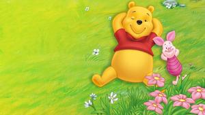 Pooh Bear In The Forest (More focused on fun and adventure) cartoon wallpaper