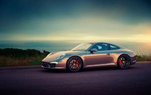 Porsche at Sunset beautiful wallpaper