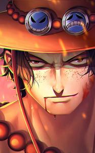 "Portgas D. Ace, the Son of Gold Roger, wields the Will of the D. and Bloody Will" Wallpaper