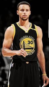 Portrait Stephen Curry In Black Jersey stephen curry wallpaper