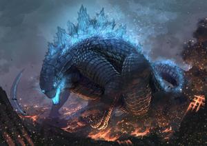 Power Unleashed - A Giant Godzilla Awakens godzilla wallpaper