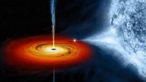 Powerful Black Hole Against A Star black hole wallpaper