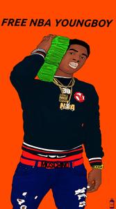 Powerful portrait of the iconic rapper NBA YoungBoy nba youngboy wallpaper