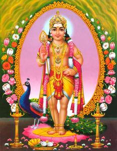 Praying to Lord Murugan in a temple Wallpaper