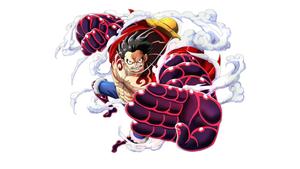 Prepare to get blown away- Luffy sails through the clear blue sky luffy wallpaper