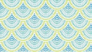 Preppy Blue Green Fans Wallpaper