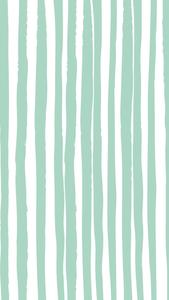 Preppy Mint Stripes Wallpaper