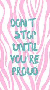 Preppy Pink Zebra Print Quote Wallpaper