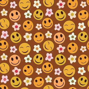 Preppy Smiley Face And Flowers preppy smiley face wallpaper