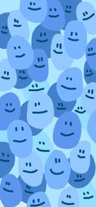Preppy Smiley Face Blue Oblongs preppy smiley face wallpaper