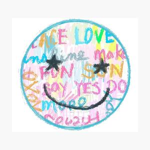 Preppy Smiley Face Graffiti Circle preppy smiley face wallpaper