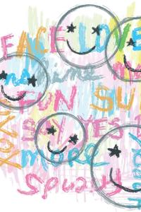 Preppy Smiley Face Graffiti Pattern preppy smiley face wallpaper