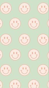 Preppy Smiley Face Light Green Pattern preppy smiley face wallpaper