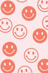 Preppy Smiley Face Orange Pattern preppy smiley face wallpaper