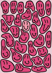Preppy Smiley Face Pink Doodles preppy smiley face wallpaper