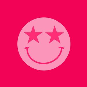 Preppy Smiley Face Pink Star Eyes preppy smiley face wallpaper