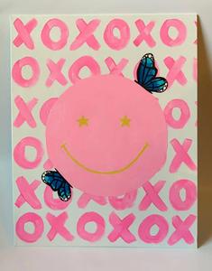 Preppy Smiley Face Pink XOXO preppy smiley face wallpaper