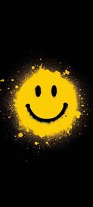 Preppy Smiley Face Yellow Splatter preppy smiley face wallpaper