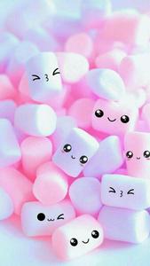 Pretty Cute Phone Smiling Marshmallows pretty cute phone wallpaper
