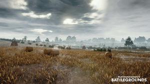 pubg - a field with hay bales pubg wallpaper