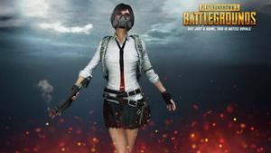 pubg - a woman in a white dress and a gun pubg wallpaper