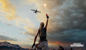 pubg - a woman is holding a gun and looking at the sky pubg wallpaper