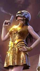PUBG Girl In Golden Dress 4k pubg 4k wallpaper