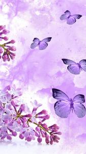 Purple Butterflies And Flowers Pretty Phone pretty phone wallpaper