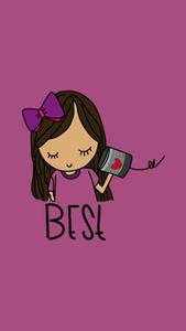 Purple Girl Cute Matching Best Friend Home Screen Idea cute matching best friend wallpaper